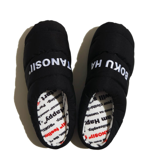 SUBU x BOKU HA TANOSII ボクタノパフサンダル BLACK