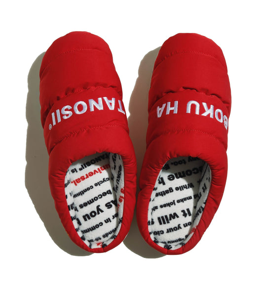 SUBU x BOKU HA TANOSII ボクタノパフサンダル RED