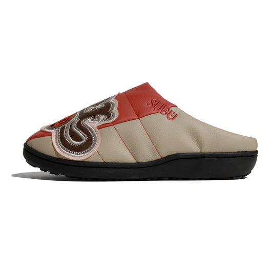 SUBU x AVIREX VEGAN LEATHER SANDALS ”THE KINGS” RED