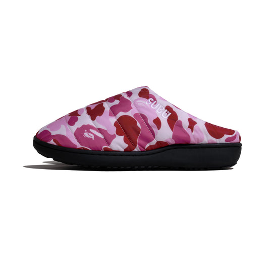 SUBU x BAPE® ABC CAMO PUFFER SANDALS PINK
