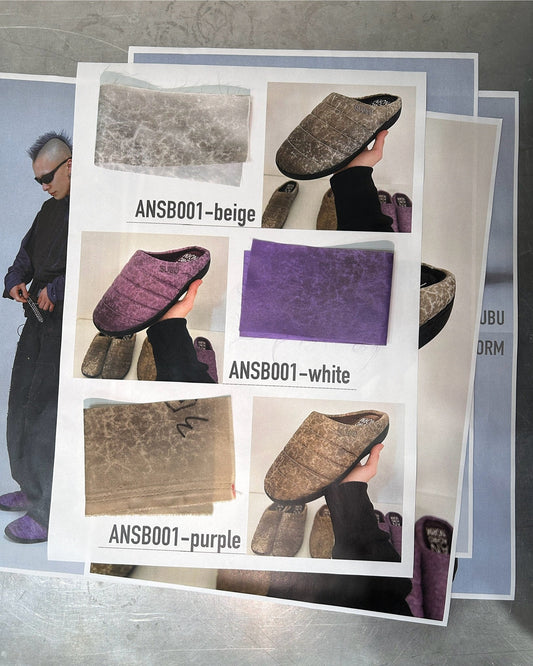 SUBU × ANACHRONORM　何度も洗いを重ねて偶発的なムラな表情の"DIRTPAINT NYLON SANDALS" 10.24 12:00~発売!!