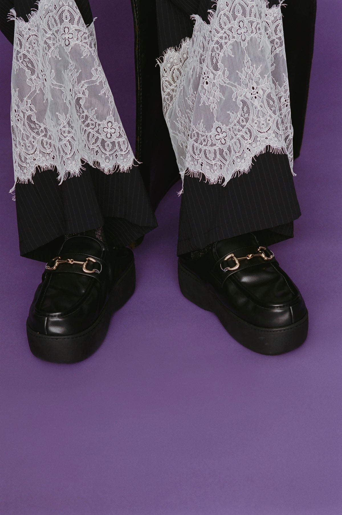 DOTS PLATFORM LOAFER BLACK