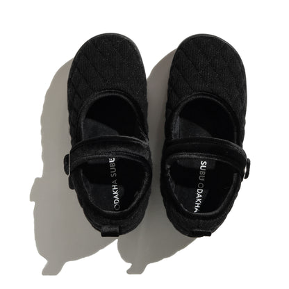 SUBU x ODAKHA mary jane quilting platform shoes BLACK