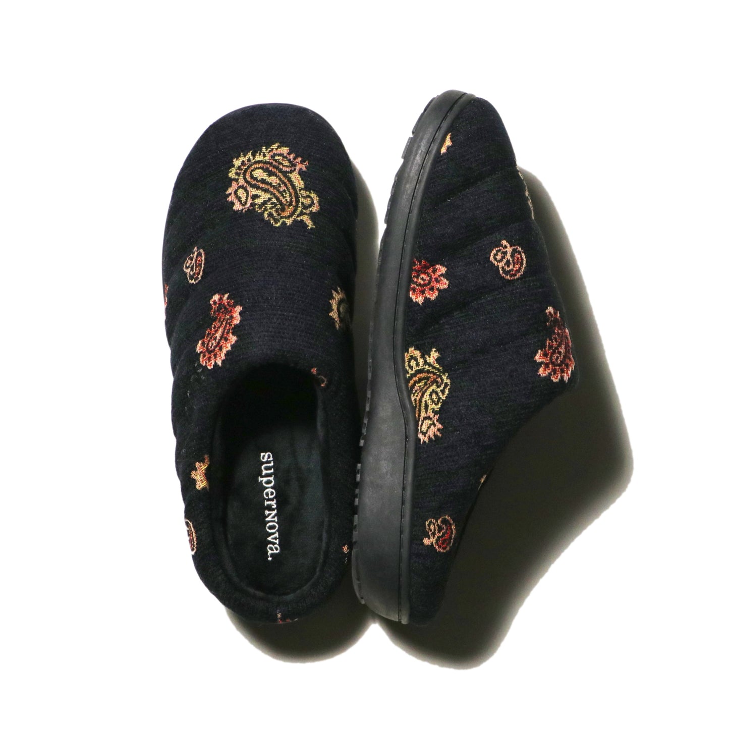 SUBU x superNova. Velvet Jacquard Black paisley