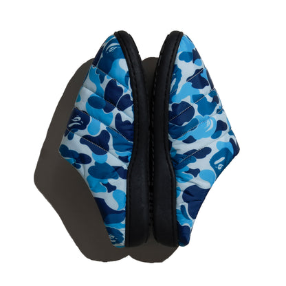 SUBU x BAPE® ABC CAMO PUFFER SANDALS BLUE