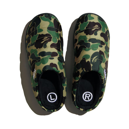 SUBU x BAPE® ABC CAMO PUFFER SANDALS GREEN