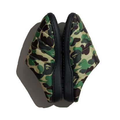 SUBU x BAPE® ABC CAMO PUFFER SANDALS GREEN