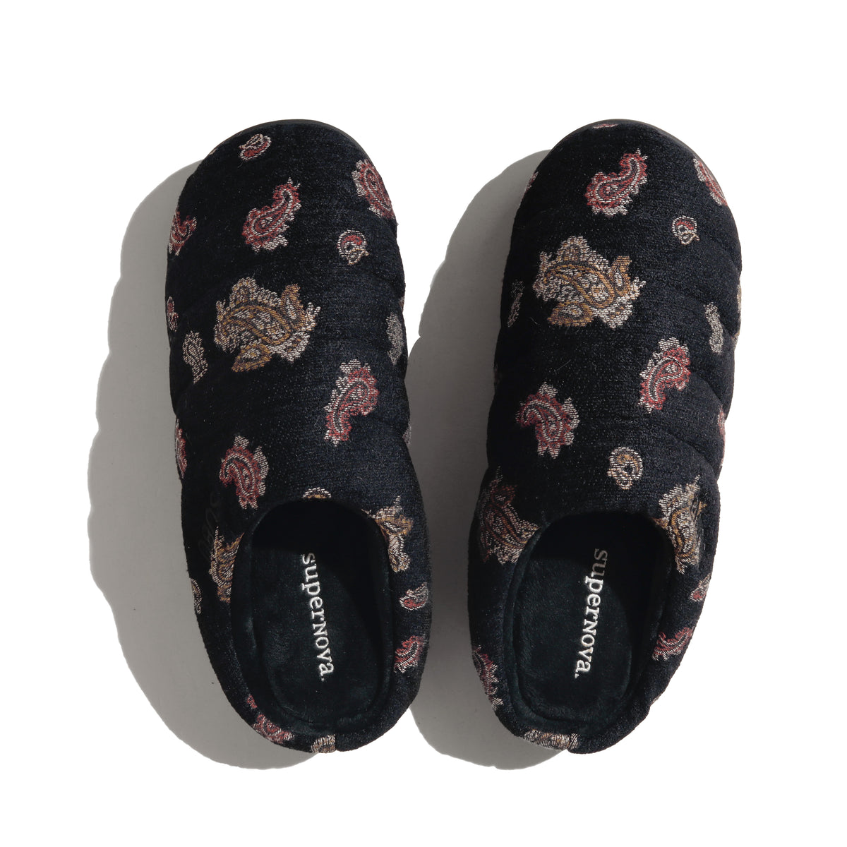 SUBU x superNova. Velvet Jacquard Black paisley