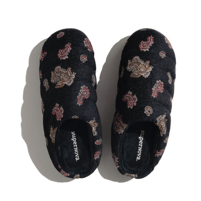 SUBU x superNova. Velvet Jacquard Black paisley