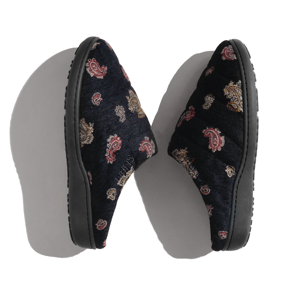SUBU x superNova. Velvet Jacquard Black paisley