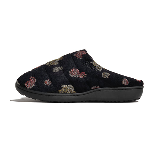 SUBU x superNova. Velvet Jacquard Black paisley