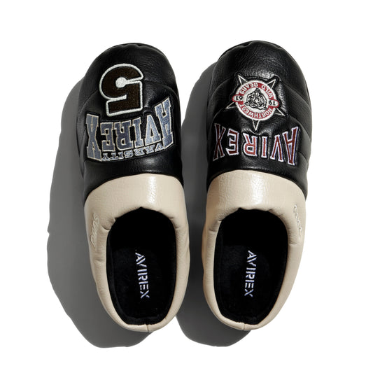 SUBU x AVIREX VEGAN LEATHER SANDALS "WILDBEAR" BLACK