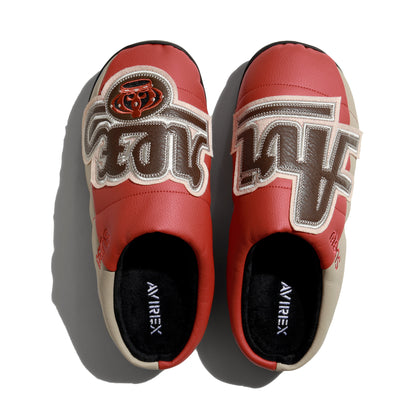 SUBU x AVIREX VEGAN LEATHER SANDALS ”THE KINGS” RED