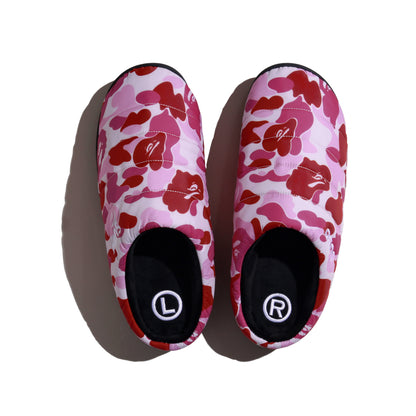 SUBU x BAPE® ABC CAMO PUFFER SANDALS PINK