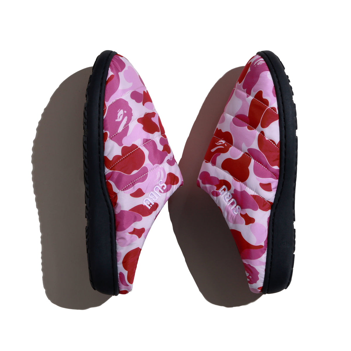 SUBU x BAPE® ABC CAMO PUFFER SANDALS PINK