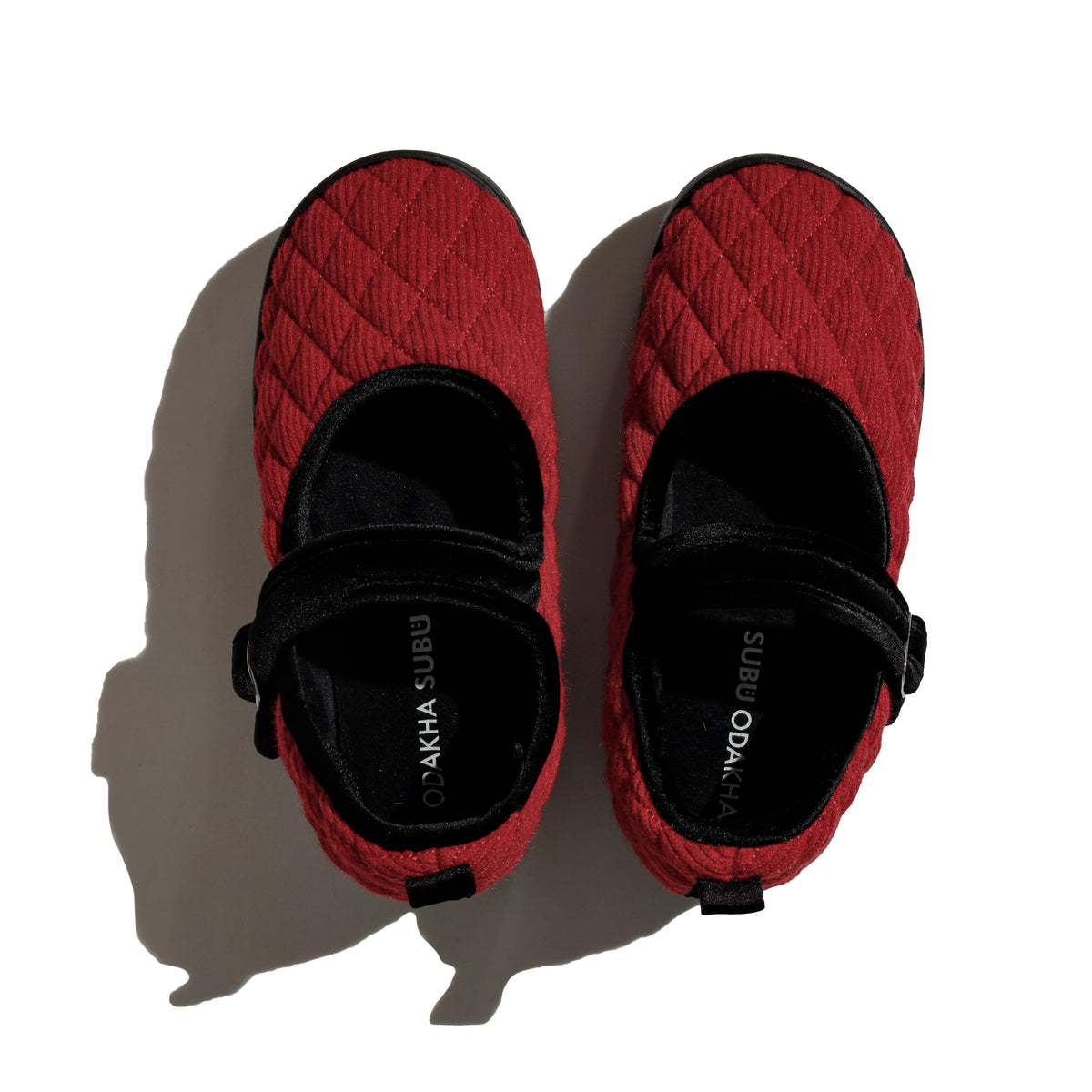 SUBU x ODAKHA mary jane quilting platform shoes RED