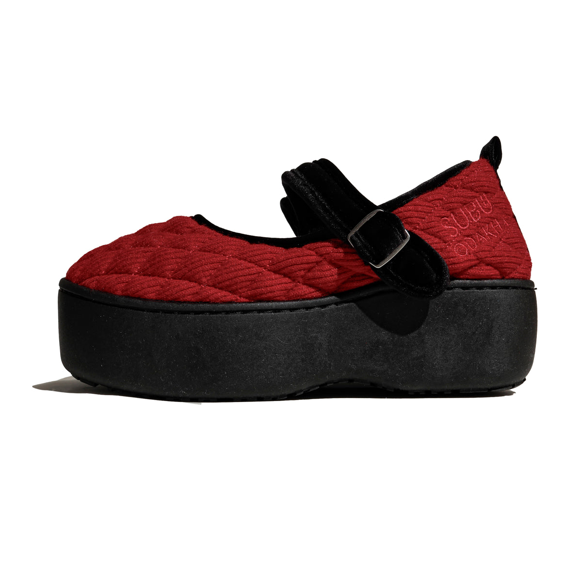 SUBU x ODAKHA mary jane quilting platform shoes RED