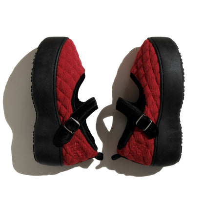 SUBU x ODAKHA mary jane quilting platform shoes RED