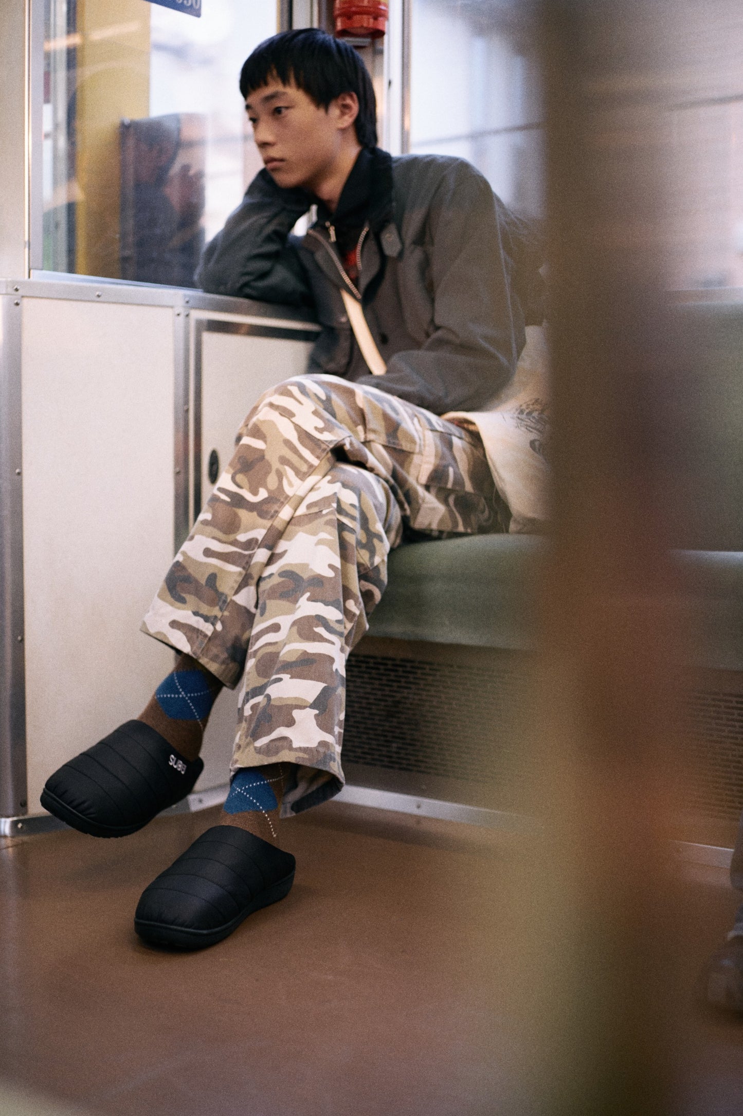 SUBU スブ すぶ 定番 ナイロン DUCKCAMO ダックカモ 迷彩 あったかい サンダル 冬用サンダル