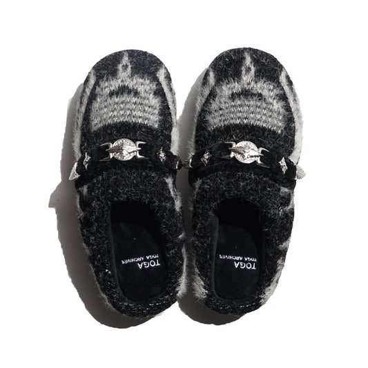 SUBU x TOGA KNIT SLIP-ON BLACK