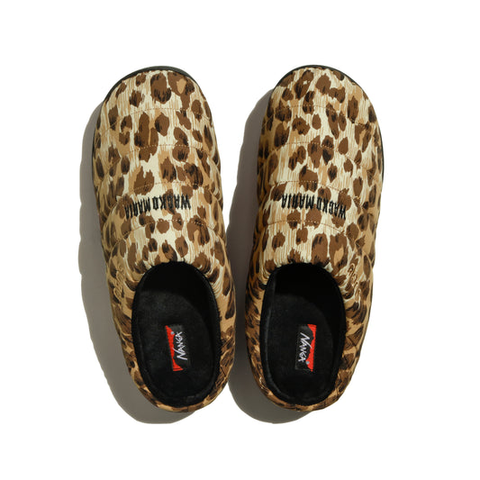 SUBU x NANGA x WACKO MARIA LEOPARD WINTER SANDALS BEIGE