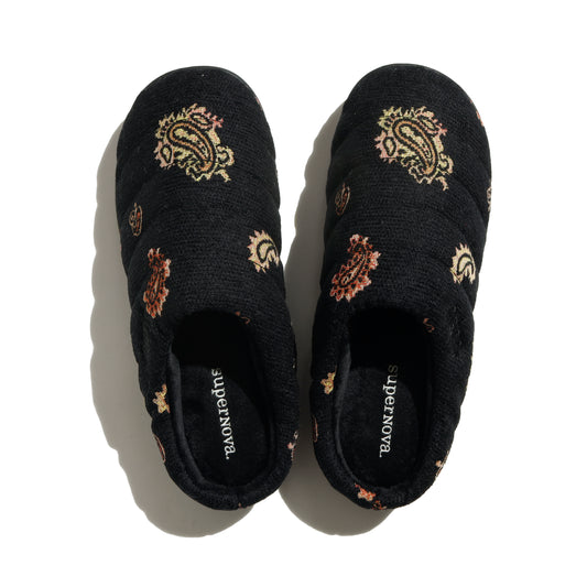 SUBU x superNova. Velvet Jacquard Black paisley