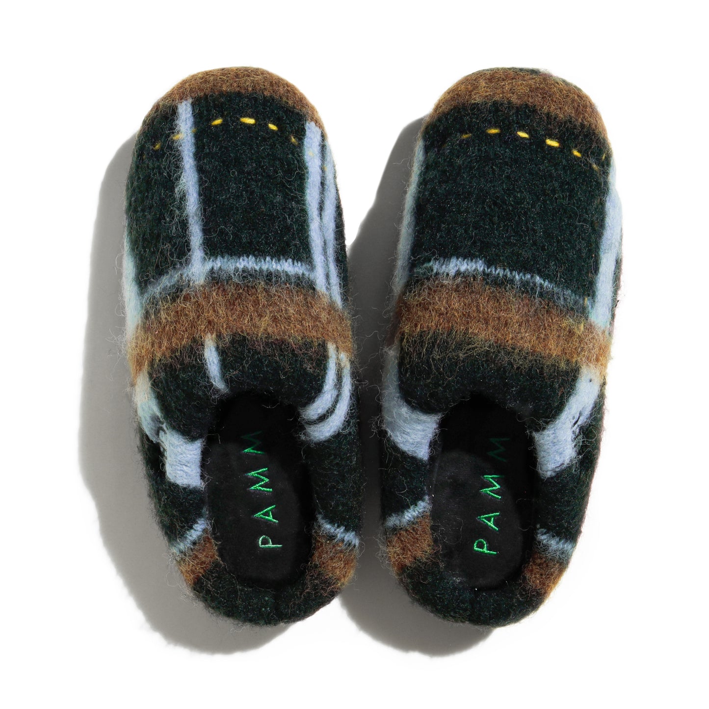 SUBU x PAMM "透明な空気のチェックニット" 透明なジャングルブラウン