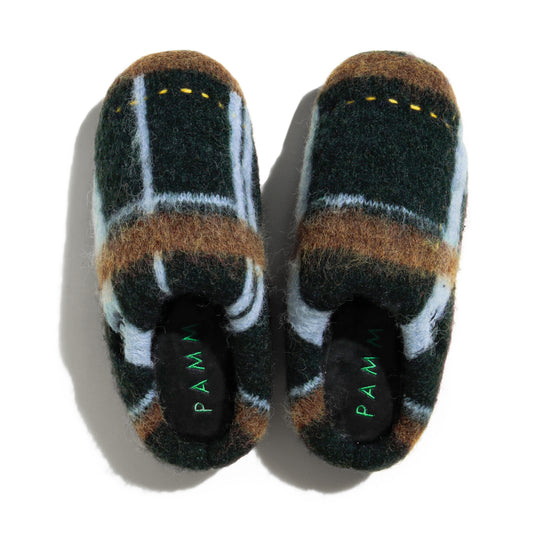 SUBU x PAMM "透明な空気のチェックニット" 透明なジャングルブラウン