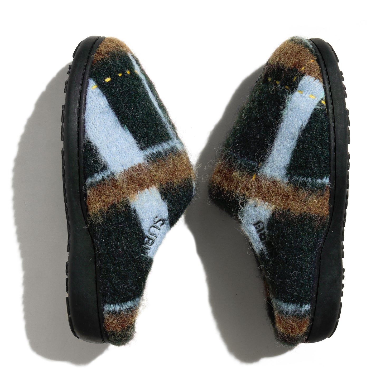 SUBU x PAMM "透明な空気のチェックニット" 透明なジャングルブラウン