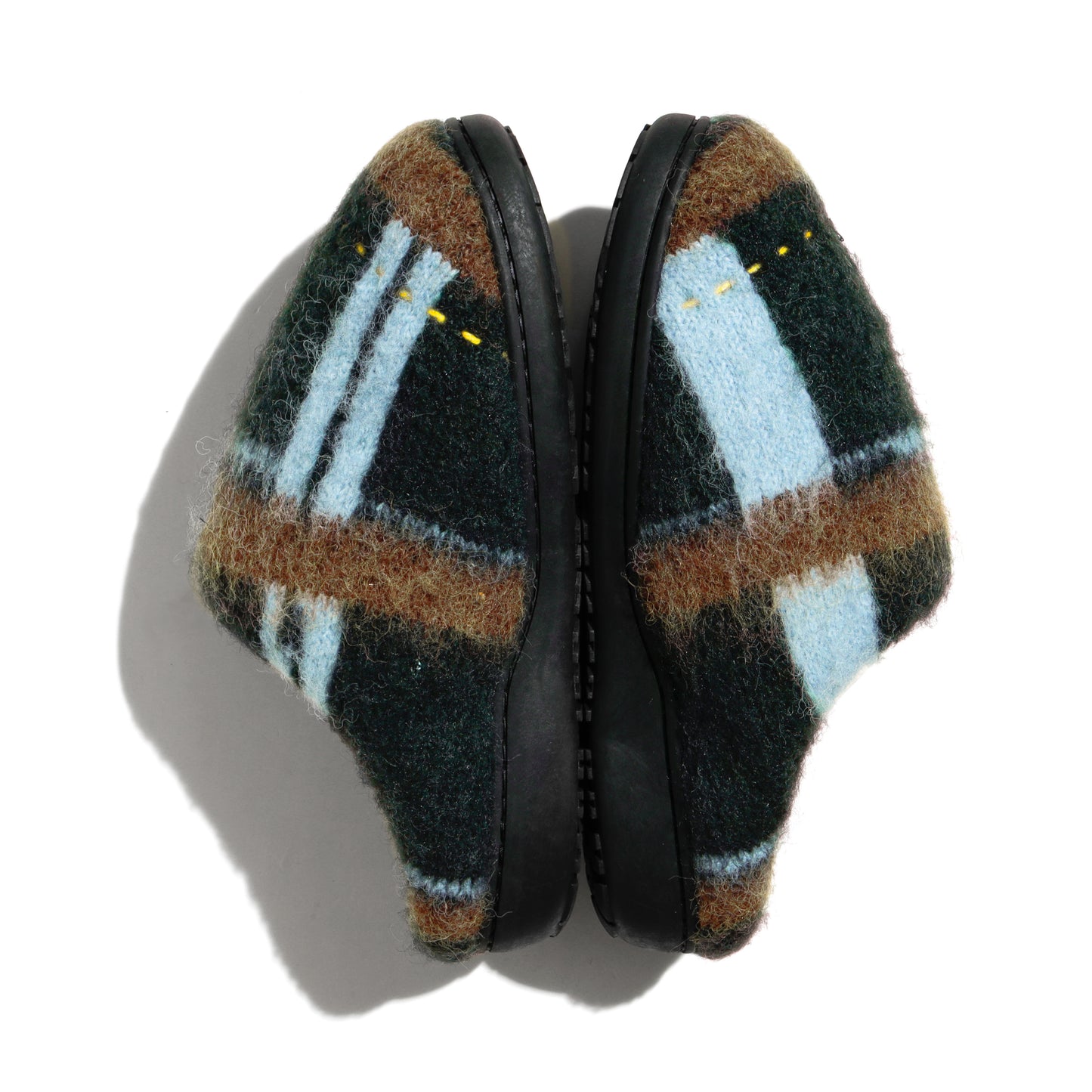 SUBU x PAMM "透明な空気のチェックニット" 透明なジャングルブラウン