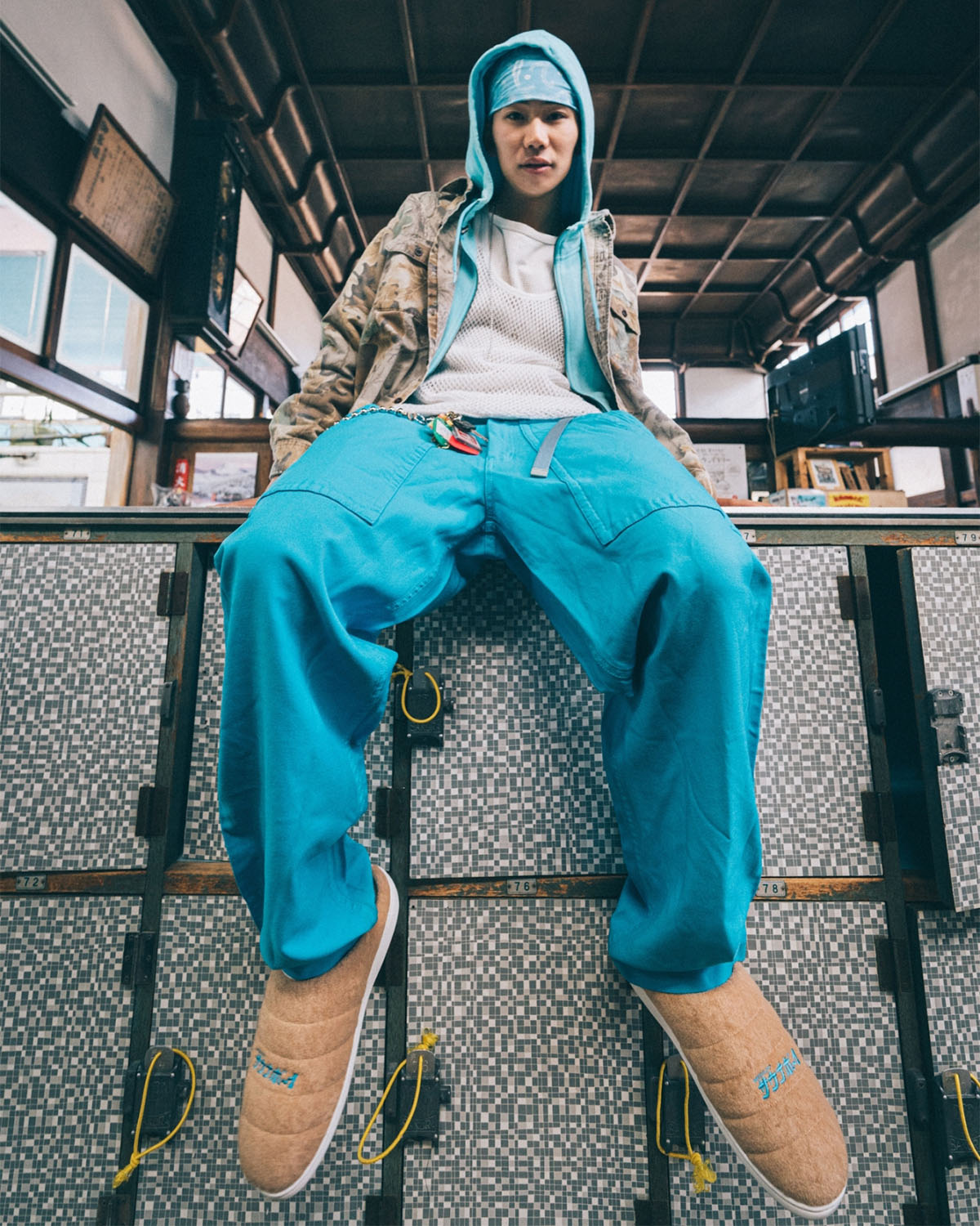 SUBU x サウナボーイ パイルサンダル BEIGE