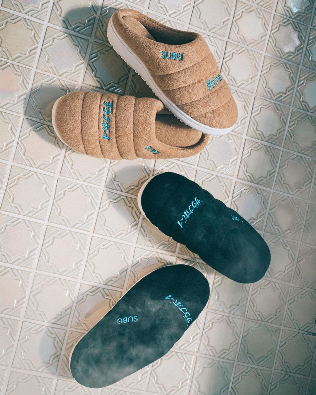 SUBU x サウナボーイ パイルサンダル BEIGE